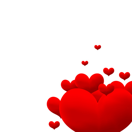 Love heart. Decorative heart background with lot of valentines hearts. Vector illustration for greeting.のイラスト素材