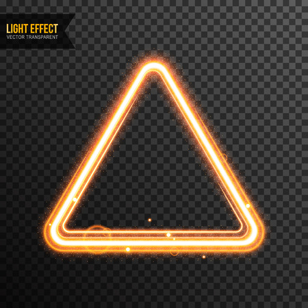 Triangle Light Effect Vector transparent with golden glitterのイラスト素材