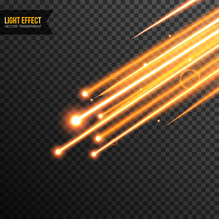 Glow Light Effect Vector transparent with golden line swirlのイラスト素材