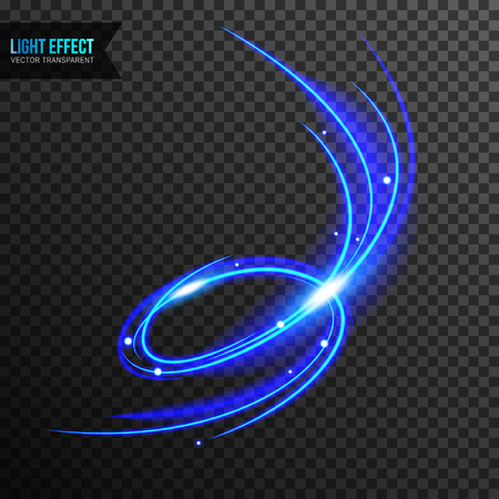 Light Effect vector transparent with line swirl and golden sparklesのイラスト素材
