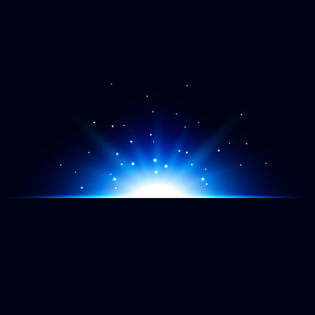 Abstract Blue Light Effect with shine bright vector backgroundのイラスト素材