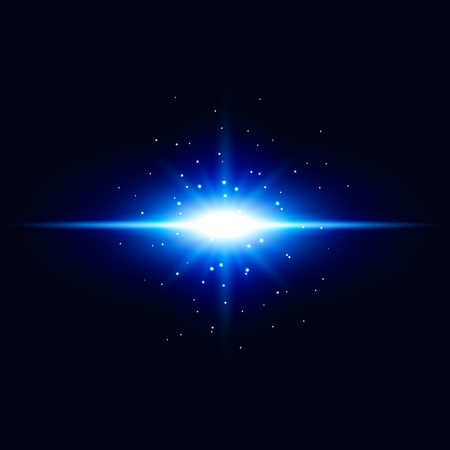 Abstract Blue Light Effect with shine bright vector backgroundのイラスト素材