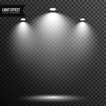 Spotlight illumination, bright light, stage, podium vector transparentのイラスト素材