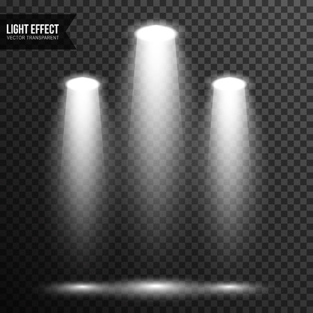 Spotlight illumination, bright light, stage, podium vector transparentのイラスト素材