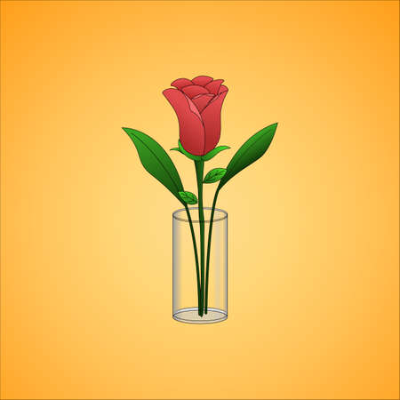 Illustration vector graphic rose in vaseのイラスト素材