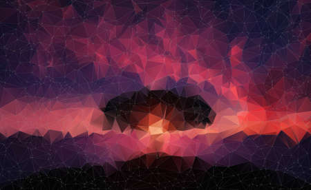 multicolor dark blue geometric rumpled triangular low poly style gradient illustration graphic background. polygonal design for your business.の写真素材