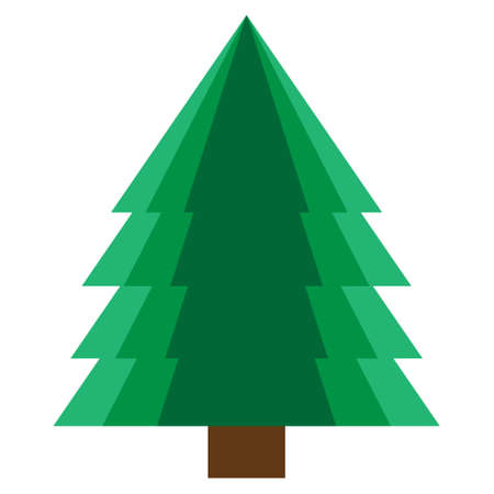 Christmas tree with decorations flat icon for apps and websitesのイラスト素材