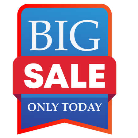 Mega sale banner design template with speed gradient shape isolated on white background. Can be used posters, postcards, headlines, website.のイラスト素材