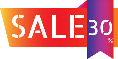 Sale banner template design, Big sale special offer 30% off. Vector illustration.