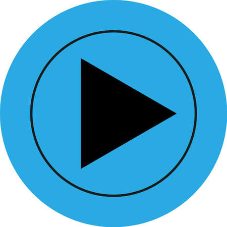 play Icon vector flat designのイラスト素材