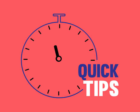 Quick tips line icon. Helpful tricks sign. Tutorials with timer symbol. Colorful outline concept.Quick tips Vector.のイラスト素材
