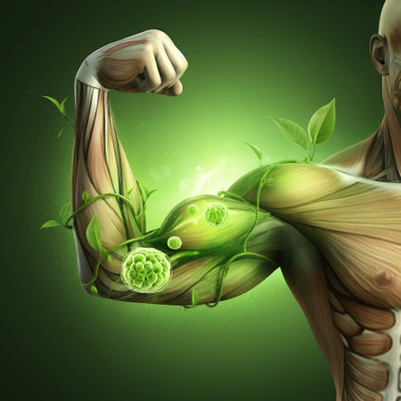 A close up of a drop of red ink falling into water with ripples and a reflection on a white background creating a clean abstract effectの素材