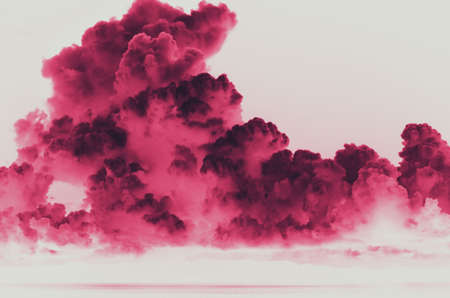 Abstract pastel red color paint with dark background. Fluid composition with copy space.の写真素材