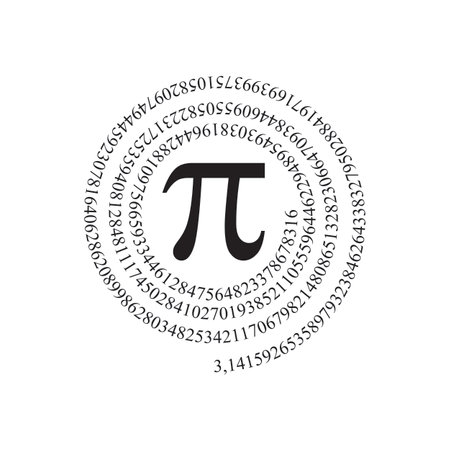 Pi Number Vector Design Isolated White Backgroundのイラスト素材
