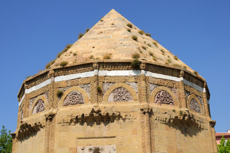 Hudavent Hatun Mausoleum. The tomb was built in the 14th century. Hudavent Hatun is the daughter of the 4th Rukneddin Kilicarslan.のeditorial素材