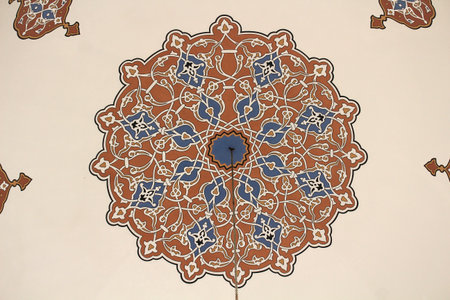 Dome decorations of the narthex of Sultan Selim Mosque. The mosque was built in the 16th century...