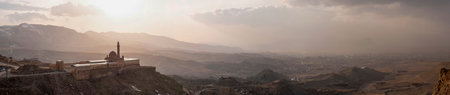 Panoramic view of the city of Yazd, Iran.