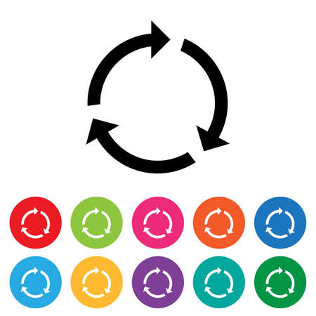 Recycling symbol icon setのイラスト素材