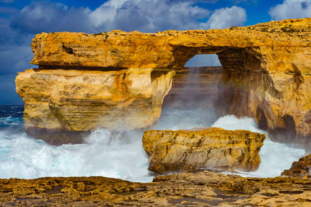 Azure Window Felsformation Insel Gozo Maltaの写真素材