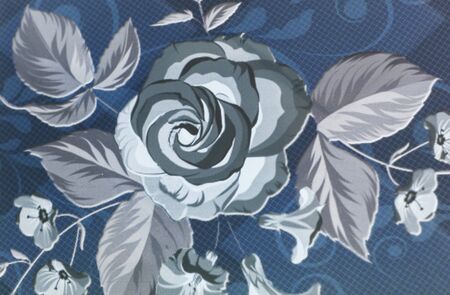 Watercolor monochrome floral background.Concept foe wall and home decoration.の写真素材