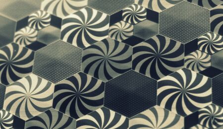 Beautiful circle tiles mosaic pattern for wall or home decoration