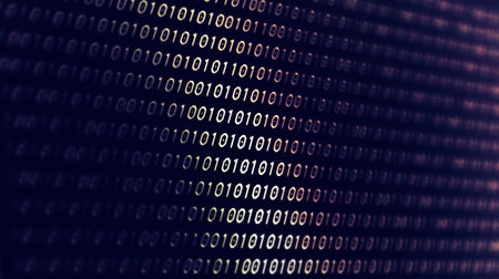 Developing programming binary code. Abstract Binary Software Programming Code Background. Random...