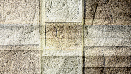 Red color circle shape pattern on gray white abstract texture background.の写真素材