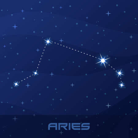 Constellation Aries, Astrological signのイラスト素材