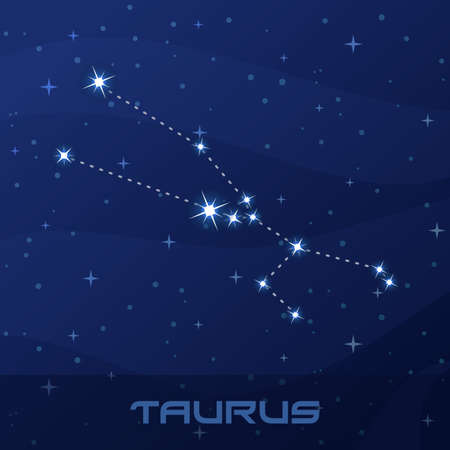 Constellation Taurus, Astrological signのイラスト素材