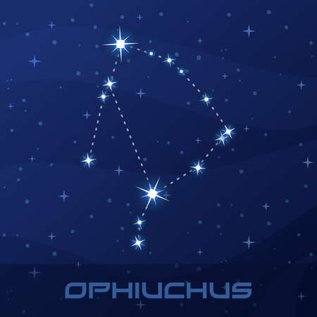 Constellation Ophiuchus, Serpent Holderのイラスト素材