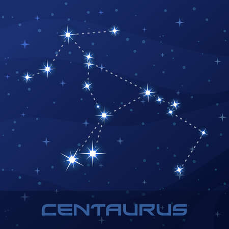 Constellation Centaurus, Centaur, night star skyのイラスト素材