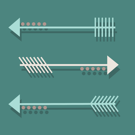 arrows in different directions with a roundsのイラスト素材