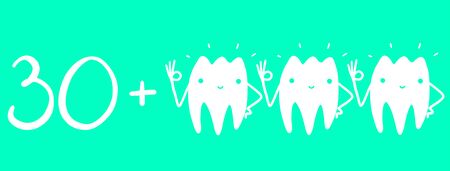 cartoon fun tooth for the logo of the dental clinic