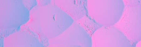 Texture from flour with neon shade, view of the moon planet, food concept for the menu.の写真素材