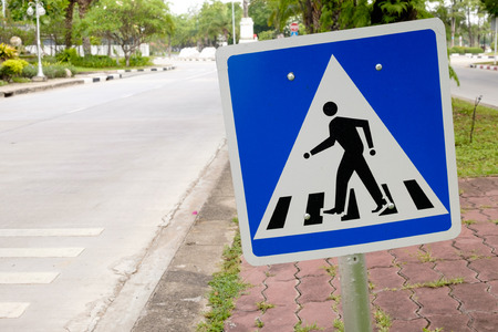 Crossing Traffic Signs safety conceptの写真素材
