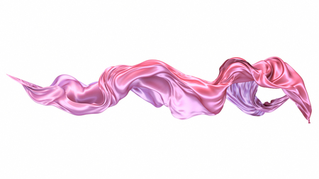 Abstract 3d rendering flowing red cloth backgroundの写真素材