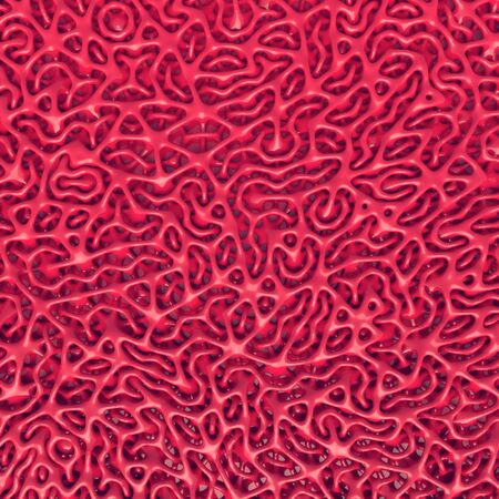 Abstract geometry red plexus pattern background. 3d renderingの写真素材