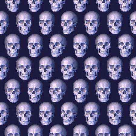 Sculls seamless pattern 3d renderingの写真素材