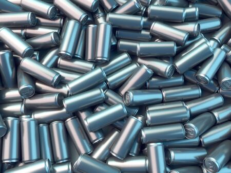 Abstract computer generated metal can pattern 3d renderingの写真素材