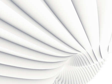 White stripe architectural futuristic pattern background. 3d render illustrationの写真素材