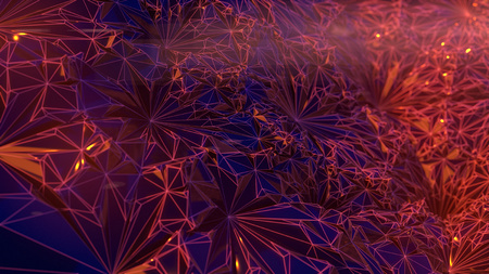 abstract modern orange glowing futuristic wire background 3d rendering