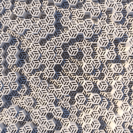 White abstract surface pattern. 3d rendering