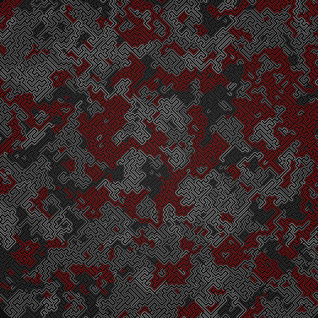 Abstract colored camouflage pattern. Futuristic composition background of three-dimensional shapes. Labyrinth concept. 3D renderingの写真素材