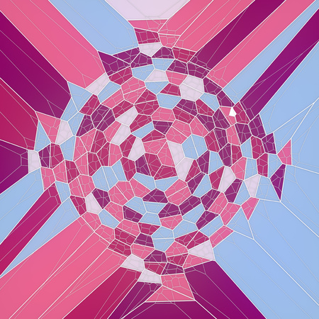Abstract geometrical science concept. Colored voronoi low poly tesselated pattern texture. Modern covers design. 3d renderingの写真素材