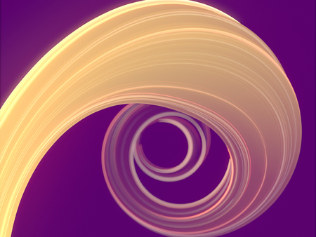 Colored abstract twisted shape. Computer generated geometric illustration. 3D renderingの写真素材