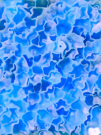 Blue colored organic voronoi pattern. Digital illustration, futuristic organic surface design....