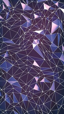 Abstract geometric low poly graphic repeat. Colored pattern made out of triangular facets. 3d renderingの写真素材