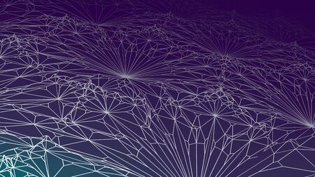 Abstract modern glowing futuristic wire background. Graphic art design. 3d rendering