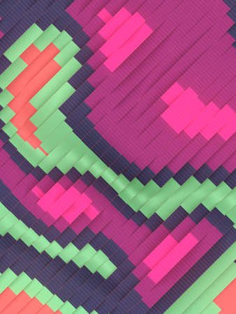 Pattern of colored stripes along the diagonal lines abstract background. Graphic design. 3d...