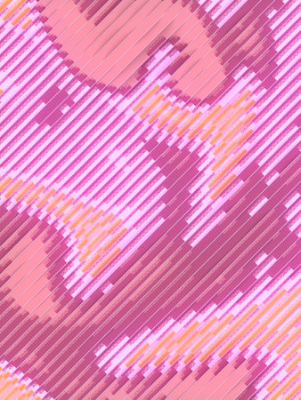 Wavy color pattern along a surface of diagonal lines. Trendy design template. Modern art multi...
